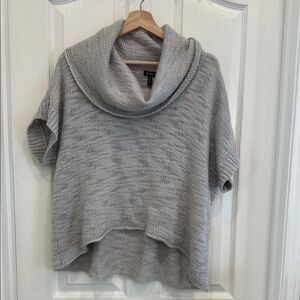 Splendid wool blend cowl neck short sleeve sweater
